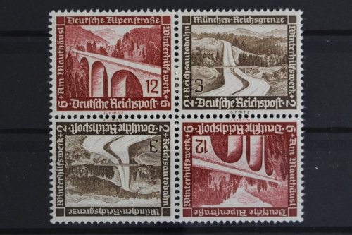 Deutsches Reich, MiNr. SK 30, 4er Block, Falz