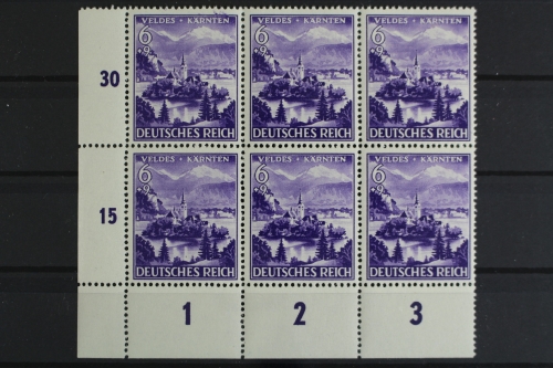 Deutsches Reich, MiNr. 807, 6er Block, Ecke li. unten, postfrisch
