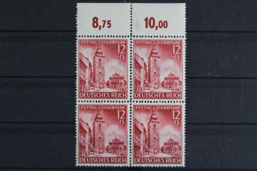 Deutsches Reich, MiNr. 808, 4er Block, Oberrand, postfrisch