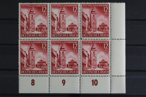 Deutsches Reich, MiNr. 808, 6er Block, Ecke re. unten, postfrisch