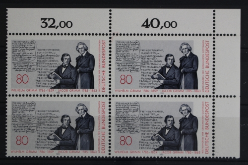 Deutschland (BRD), MiNr. 1236, 4er Block, Ecke re. oben, postfrisch