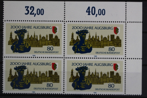 Deutschland (BRD), MiNr. 1234, 4er Block, Ecke re. oben, postfrisch