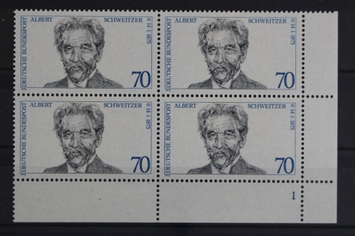 Deutschland (BRD), MiNr. 830, 4er Block, Ecke re. unten, FN 1, postfrisch