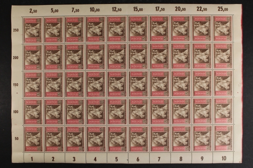 Deutsches Reich, MiNr. 822, 50er Bogen, PLF I + f 35, postfrisch