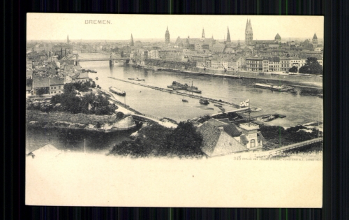 Bremen, Blick über die Weser zur Stadt