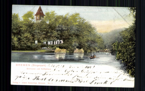 Bremen, Bürgerpark, Emmasee und Kaffeehaus