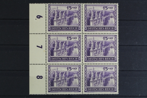 Deut. Reich, MiNr. 805, 6er Block, li. Rand, postfrisch