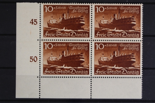 Danzig, MiNr. 285, 4er Block, Ecke li. unten, postfrisch