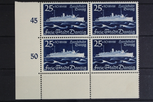 Danzig, MiNr. 287, 4er Block, Ecke li. unten, postfrisch