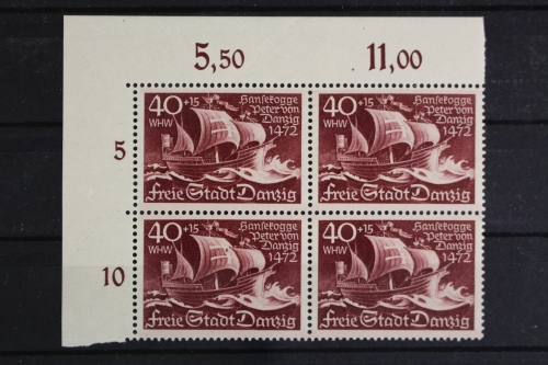 Danzig, MiNr. 288, 4er Block, Ecke li. oben, postfrisch