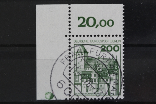 Berlin, MiNr. 540, Ecke li. oben, Plattenzeichen, gestempelt