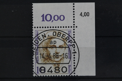 Berlin, MiNr. 806, Ecke re. oben, Kbwz, VS Weiden, gestempelt