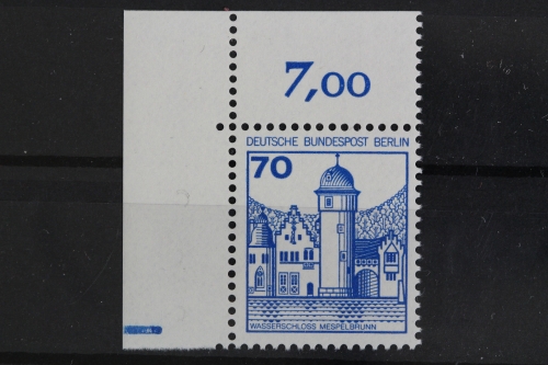 Berlin, MiNr. 538, Ecke li. oben, Plattenzeichen, postfrisch