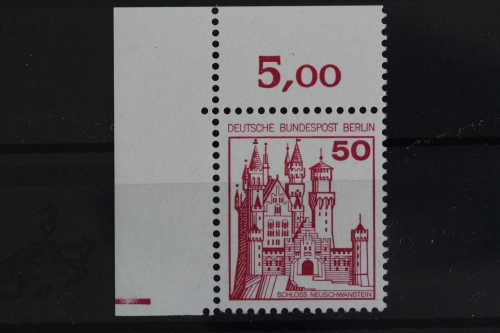 Berlin, MiNr. 536, Ecke li. oben, Plattenzeichen, postfrisch