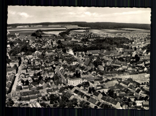 Schöningen a. Elm, Ortsansicht, Luftbild
