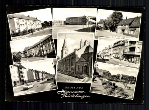 Hannover-Ricklingen, 8 Ortsansichten, mit Michaeliskirche