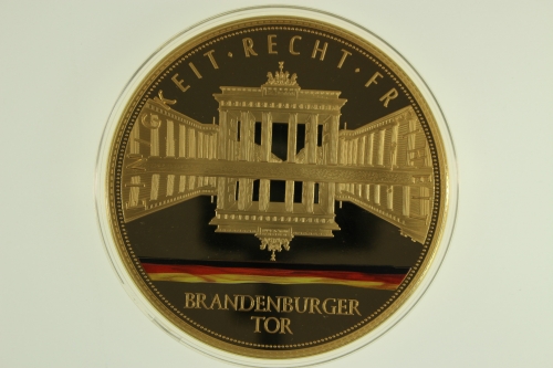 Brandenburger Tor / Bundeshauptstadt, Cu mit Farbdruck, polierte Platte