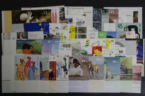 Deutschland, MiNr. 2578-2636, Jahrgang 2007, Ecke links unten, postfrisch