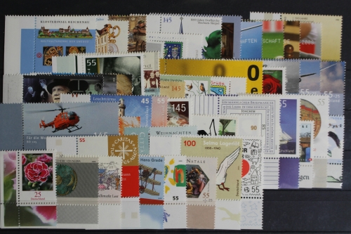 Deutschland, MiNr. 2637-2706, Jahrgang 2008, Ecke links unten, postfrisch