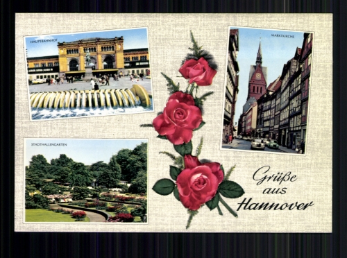 Hannover, Hauptbahnhof, Marktkirche, Stadthallengarten, Rosen