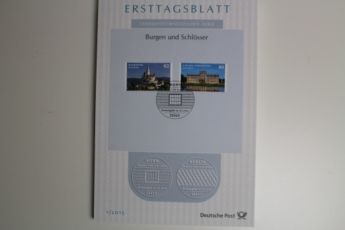 Deutschland, Ersttagsblätter, Jahrgang 2015, 1/2015 - 42/2015 + 2 SK Blätter
