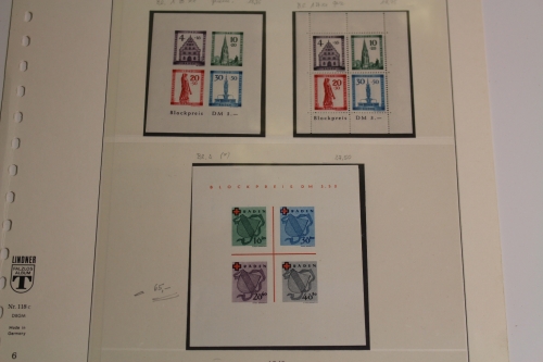 Französische Zone Allg. Ausgabe + Baden, Sammlung auf Lindner T Vordruckblättern