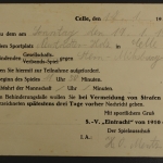 Celle, Sportvereinigung "Eintracht von 1910" e.V., Einladung 1930