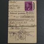 Böhmen & Mähren, MiNr. 103 auf Paketkartenabschnitt
