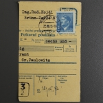 Böhmen & Mähren, MiNr. 99 auf Paketkartenabschnitt