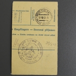 Böhmen & Mähren, MiNr. 99 auf Paketkartenabschnitt