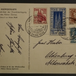 Bizone, MiNr. 69-72, dekorative Sonderkarte mit ESST Köln