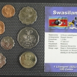 Swasiland, BTN-Kursmünzensatz verschiedene JG, 7 Münzen