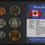 Kanada, BTN-Kursmünzensatz verschiedene JG, 6 Münzen