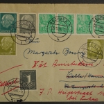 DDR, 5 Pf. Fünfjahrplan, gelaufen nach Celle, mit BRD Frankatur weiter nach NL