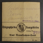 Saargebiet Telegraphie des Saargebietes, Amt Neunkirchen, 1933