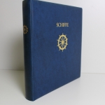 Lindner, blauer Ringbinder mit Aufdruck Schiffe, incl. Kassette