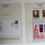 750 Jahre Berlin, Motivsammlung mit Briefmarken, Numisbriefen etc.