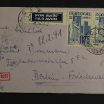 Portugal, Luftpostbrief nach Berlin, Zensurvermerke, 1941