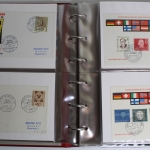 Briefmarken-Album mit Belegen, Blockausgaben, FDC usw.