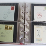 Briefmarken-Album mit Belegen, Blockausgaben, FDC usw.