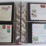 Briefmarken-Album mit Belegen, Blockausgaben, FDC usw.