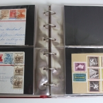 Briefmarken-Album mit Belegen, Blockausgaben, FDC usw.