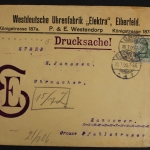 Elberfeld-Wuppertalm Uhrenfabrik Elektra, EBF nach Hannover