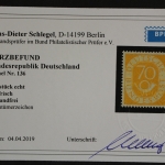 Deutschland, MiNr. 136, 70 Pf Posthorn, postfrisch, BPP Kurzbefund