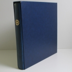 Lindner, blauer Ringbinder mit Aufdruck Schiffe, incl. Kassette