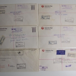 Einschreiben aus dem Ausland nach Deutschland gelaufen, über 50 Stück