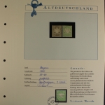 Bayern, MiNr. 69-70 x, Borek Vordruckblatt, postfrisch
