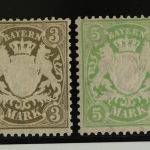 Bayern, MiNr. 69-70 x, Borek Vordruckblatt, postfrisch