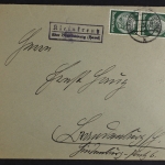 Kleinkreuz über Brandenburg (Havel), Landpoststempel, 1937