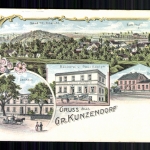 Groß-Kunzendorf, Bahnhof, Bäckerei Adolph, Gesamtansicht